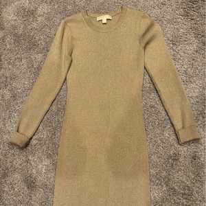 Michael Kors - Gold Round Neck Dress.